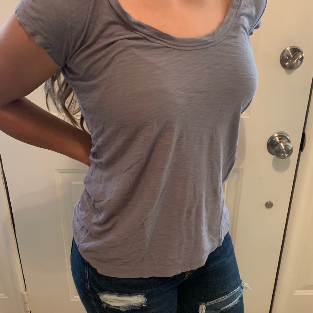 James Perse slub cap sleeve tee